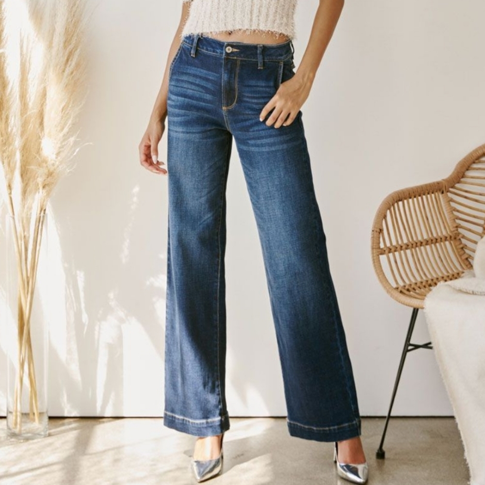 KanCan Women's High Rise Jeans - Dark Blue